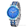 Stainless steel Polygon shape Chronograph Quartz Watch